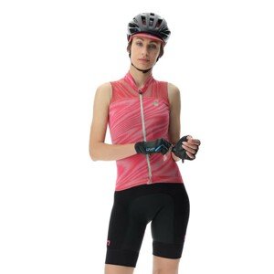 UYN Cyklistický dres bez rukávů - BIKING WAVE LADY - růžová L
