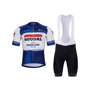 BONAVELO Cyklistický krátký dres a krátké kalhoty - SOUDAL QUICK-STEP 23 - modrá/bílá/černá