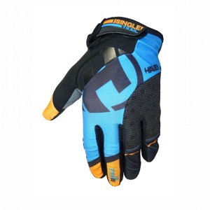 HAVEN Cyklistické rukavice dlouhoprsté - SINGLETRAIL LONG - černá/modrá M