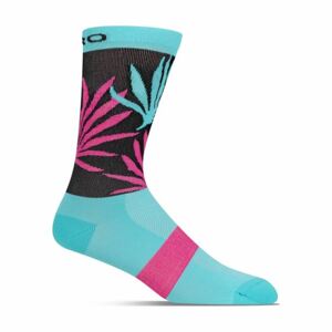 GIRO Cyklistické ponožky klasické - COMP - světle modrá/růžová