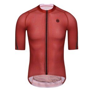 MONTON Cyklistický dres s krátkým rukávem - PRO CARBONFIBER - červená L