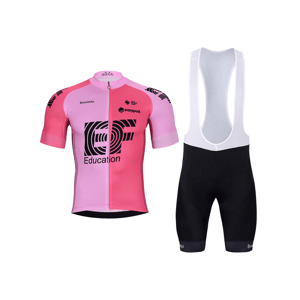 BONAVELO Cyklistický krátký dres a krátké kalhoty - EDUCATION-EASYPOST 2 - černá/růžová