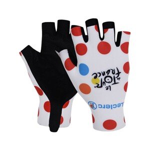 BONAVELO Cyklistické rukavice krátkoprsté - TOUR DE FRANCE 2023 - červená/bílá XL