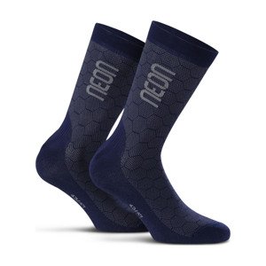 NEON Cyklistické ponožky klasické - NEON 3D - modrá 43-47