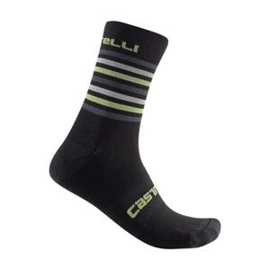 CASTELLI Cyklistické ponožky klasické - GREGGE 15 - černá L-XL