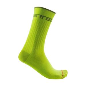 CASTELLI Cyklistické ponožky klasické - DISTANZA 20 - žlutá S-M