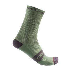 CASTELLI Cyklistické ponožky klasické - SUPERLEGGERA T 12 - zelená