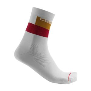 CASTELLI Cyklistické ponožky klasické - BLOCCO - bílá