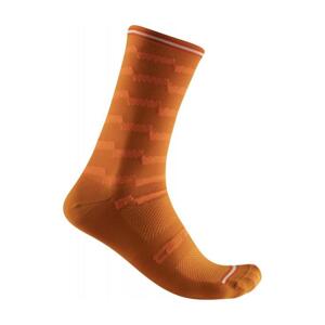 CASTELLI Cyklistické ponožky klasické - UNLIMITED 18 - oranžová