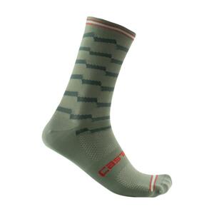 CASTELLI Cyklistické ponožky klasické - UNLIMITED 18 - zelená L-XL