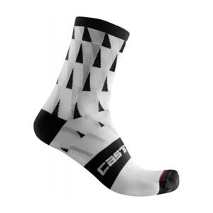CASTELLI Cyklistické ponožky klasické - PENDIO 12 - černá/bílá L-XL
