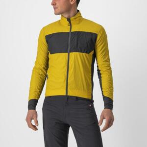 CASTELLI Cyklistická větruodolná bunda - UNLIMITED PUFFY - žlutá