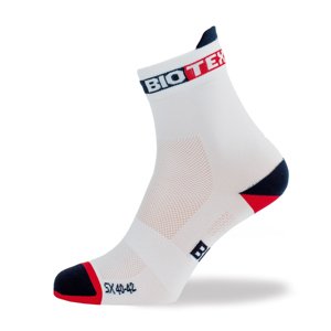 BIOTEX Cyklistické ponožky klasické - NET - bílá 40-42