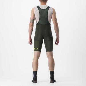 CASTELLI Cyklistické kalhoty krátké s laclem - PREMIO BLACK LTD EDITION - zelená/světle zelená M
