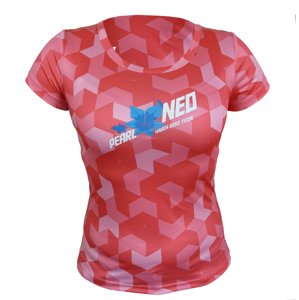 HAVEN Cyklistický dres s krátkým rukávem - PEARL NEO SHORT - růžová/modrá M