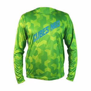 HAVEN Cyklistický dres s dlouhým rukávem letní - CUBES NEO LONG - zelená XL