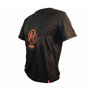 HAVEN Cyklistické triko s krátkým rukávem - NAVAHO II SHORT - černá/červená M