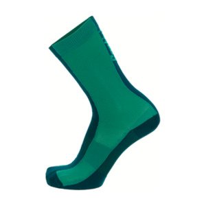 SANTINI Cyklistické ponožky klasické - PURO - zelená XL-2XL