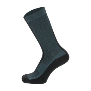 SANTINI Cyklistické ponožky klasické - PURO - zelená/černá XL-2XL