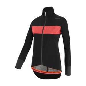 SANTINI Cyklistická větruodolná bunda - GUARD MERCURIO LADY - černá/oranžová