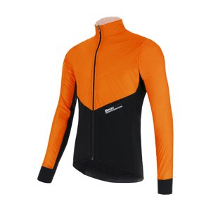 SANTINI Cyklistická zateplená bunda - REDUX VIGOR - oranžová/černá M