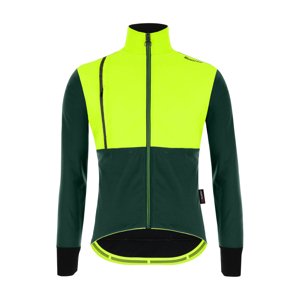 SANTINI Cyklistická voděodolná pláštěnka - VEGA ABSOLUTE - žlutá/zelená 2XL