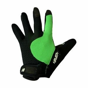 HAVEN Cyklistické rukavice dlouhoprsté - KIOWA - černá/zelená