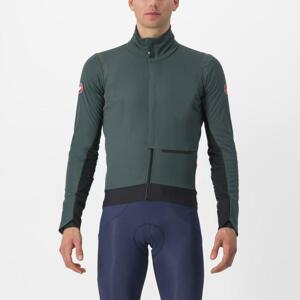 CASTELLI Cyklistická zateplená bunda - ALPHA DOPPIO RoS - zelená XL