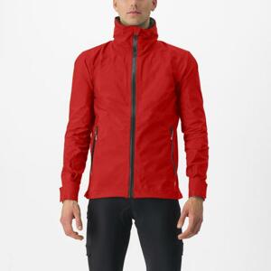 CASTELLI Cyklistická zateplená bunda - TRAIL GT - červená 3XL