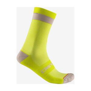 CASTELLI Cyklistické ponožky klasické - ALPHA 18 - žlutá