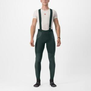 CASTELLI Cyklistické kalhoty dlouhé s laclem - SORPASSO RoS - zelená XL