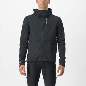 CASTELLI Cyklistická zateplená bunda - TRAIL HOODIE - černá XL