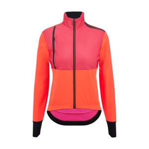 SANTINI Cyklistická zateplená bunda - VEGA ABSOLUTE - růžová/oranžová XL