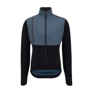 SANTINI Cyklistická zateplená bunda - VEGA ABSOLUTE - černá/modrá