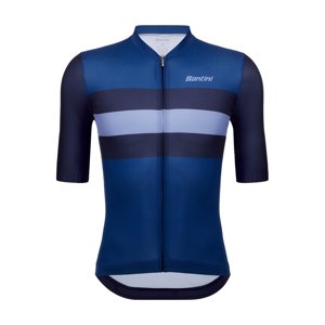 SANTINI Cyklistický dres s krátkým rukávem - ECO SLEEK NEW BENGAL  - modrá S
