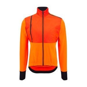 SANTINI Cyklistická zateplená bunda - VEGA ABSOLUTE - oranžová S