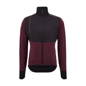 SANTINI Cyklistická zateplená bunda - VEGA ABSOLUTE - bordó/černá XL