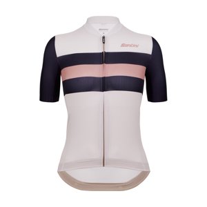 SANTINI Cyklistický dres s krátkým rukávem - ECO SLEEK NEW BENGAL - bílá/černá XS