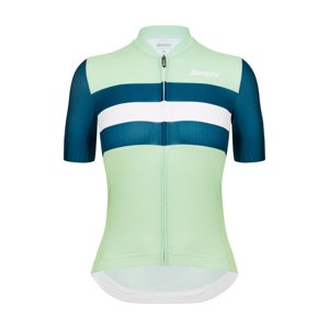 SANTINI Cyklistický dres s krátkým rukávem - ECO SLEEK NEW BENGAL - světle zelená/zelená L