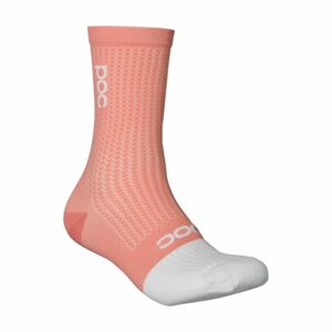 POC Cyklistické ponožky klasické - FLAIR  - červená/bílá S