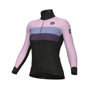 ALÉ Cyklistický dres s dlouhým rukávem zimní - CHAOS OFF ROAD - GRAVEL - fialová/černá XL