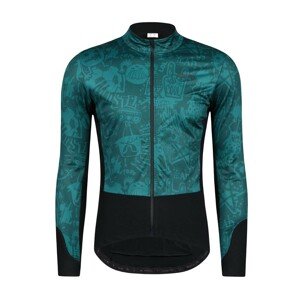 MONTON Cyklistická zateplená bunda - MONSTER THERMAL - zelená/černá XL