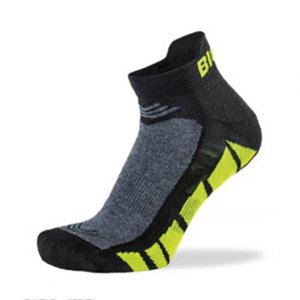 BIOTEX Cyklistické ponožky kotníkové - MICRONET GHOST - šedá/černá/žlutá 37-39