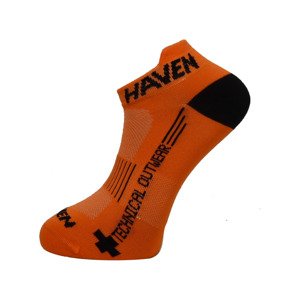 HAVEN Cyklistické ponožky klasické - SNAKE SILVER NEO 2PAK - oranžová/černá 42-43
