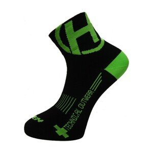 HAVEN Cyklistické ponožky klasické - LITE SILVER NEO 2PAK - černá/zelená 42-43