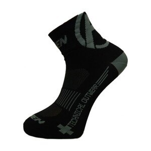 HAVEN Cyklistické ponožky klasické - LITE SILVER NEO 2PAK - šedá/černá 42-43