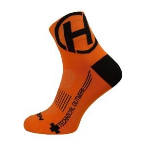 HAVEN Cyklistické ponožky klasické - LITE SILVER NEO 2PAK - černá/oranžová 37-39