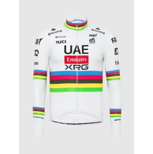 PISSEI Cyklistický dres s dlouhým rukávem letní - TADEJ POGACAR WORLD CHAMP REPLICA - bílá 2XL