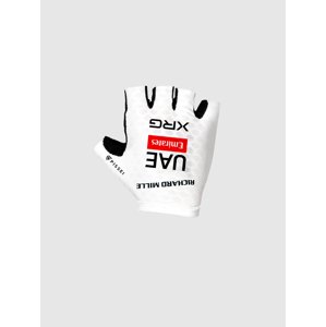 PISSEI Cyklistické rukavice krátkoprsté - UAE TEAM EMIRATES XRG 2025 - bílá/černá S