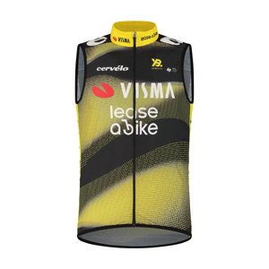 RAPIDGEAR Cyklistická vesta - VISMA TDF25 REPLICA WINDBODY - žlutá/černá XL